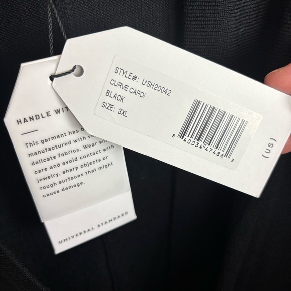 NWT Universal Standard Curve Cardi Cardigan Merino Wool In Black Womens Size 3XL - Picture 7 of 10